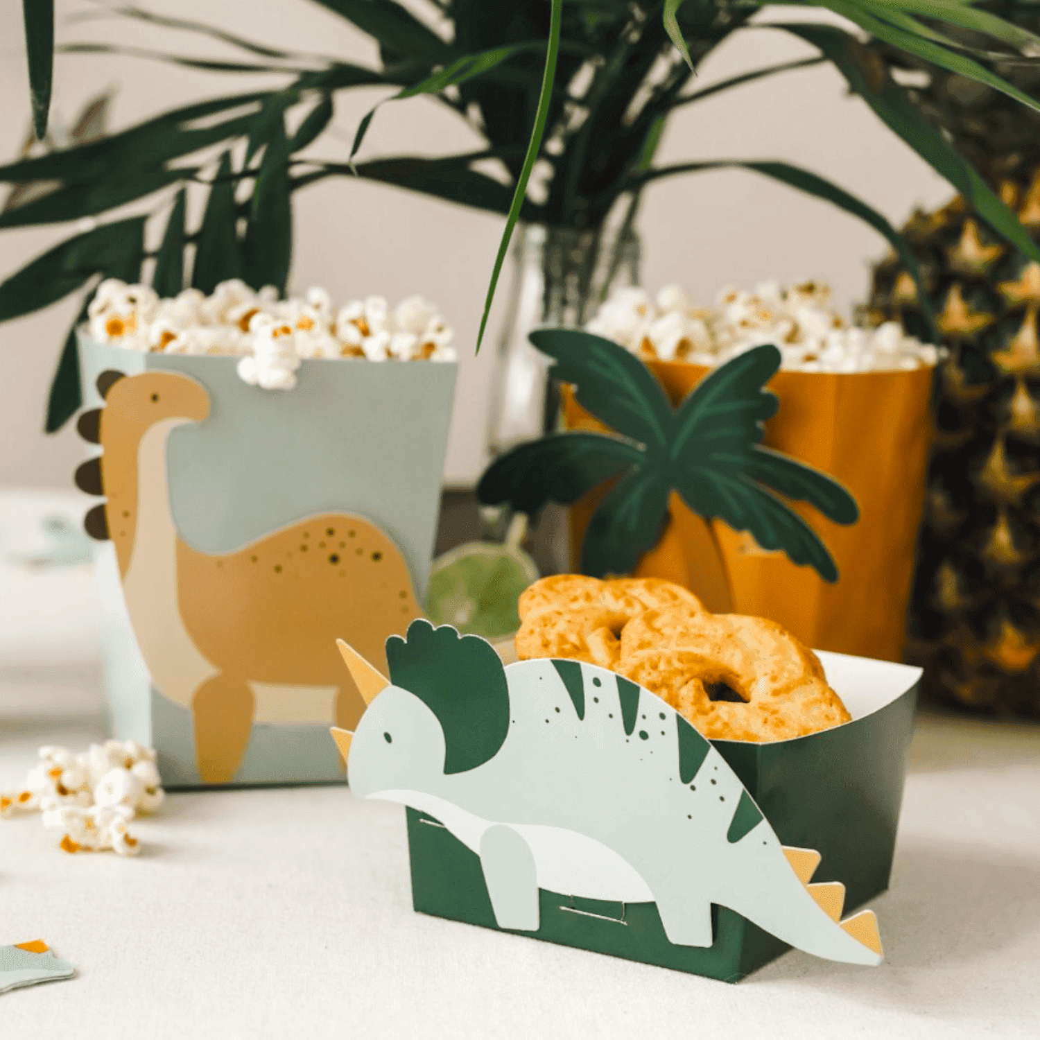 CAJAS DE PAPEL PARA SNACKS PARTYDECO - DINOSAURIOS - Imagen 2