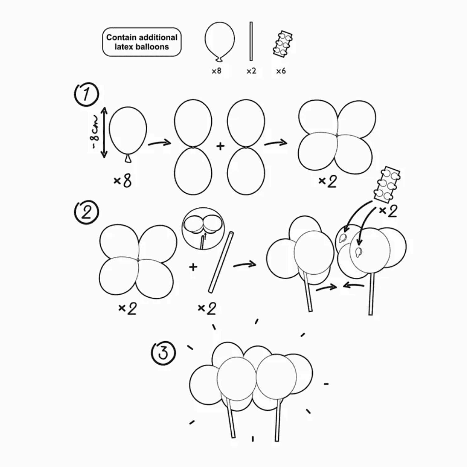 TOPPER PARA TARTA GLOBOS PARTYDECO - ARCOIRIS - Imagen 3