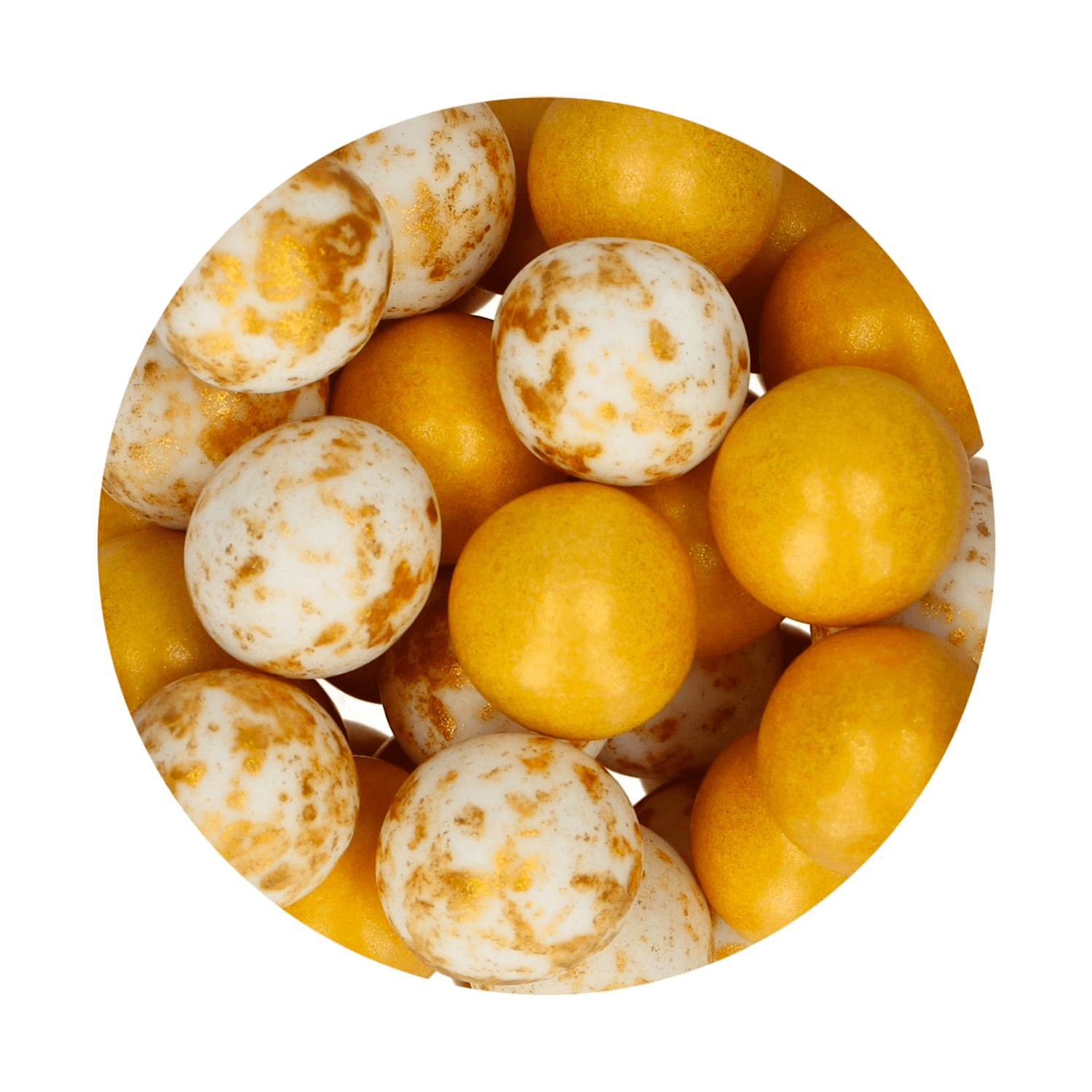 BOLAS CRUJIENTES DE CHOCOLATE FUNCAKES - GLAMOUR GOLD (130 G) - Imagen 2