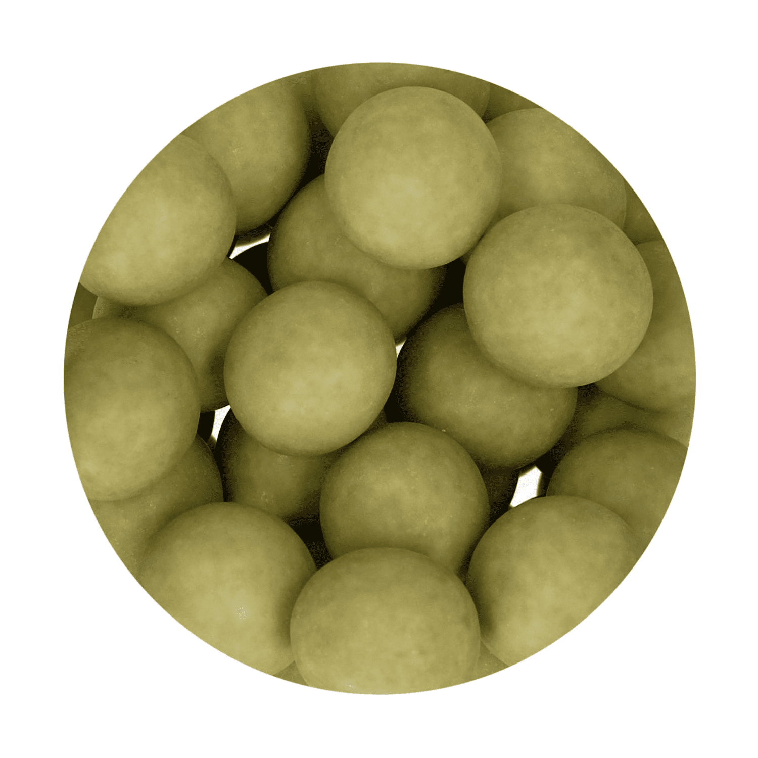 BOLAS CRUJIENTES DE CHOCOLATE FUNCAKES - MATT OLIVE GREEN (130 G) - Imagen 2