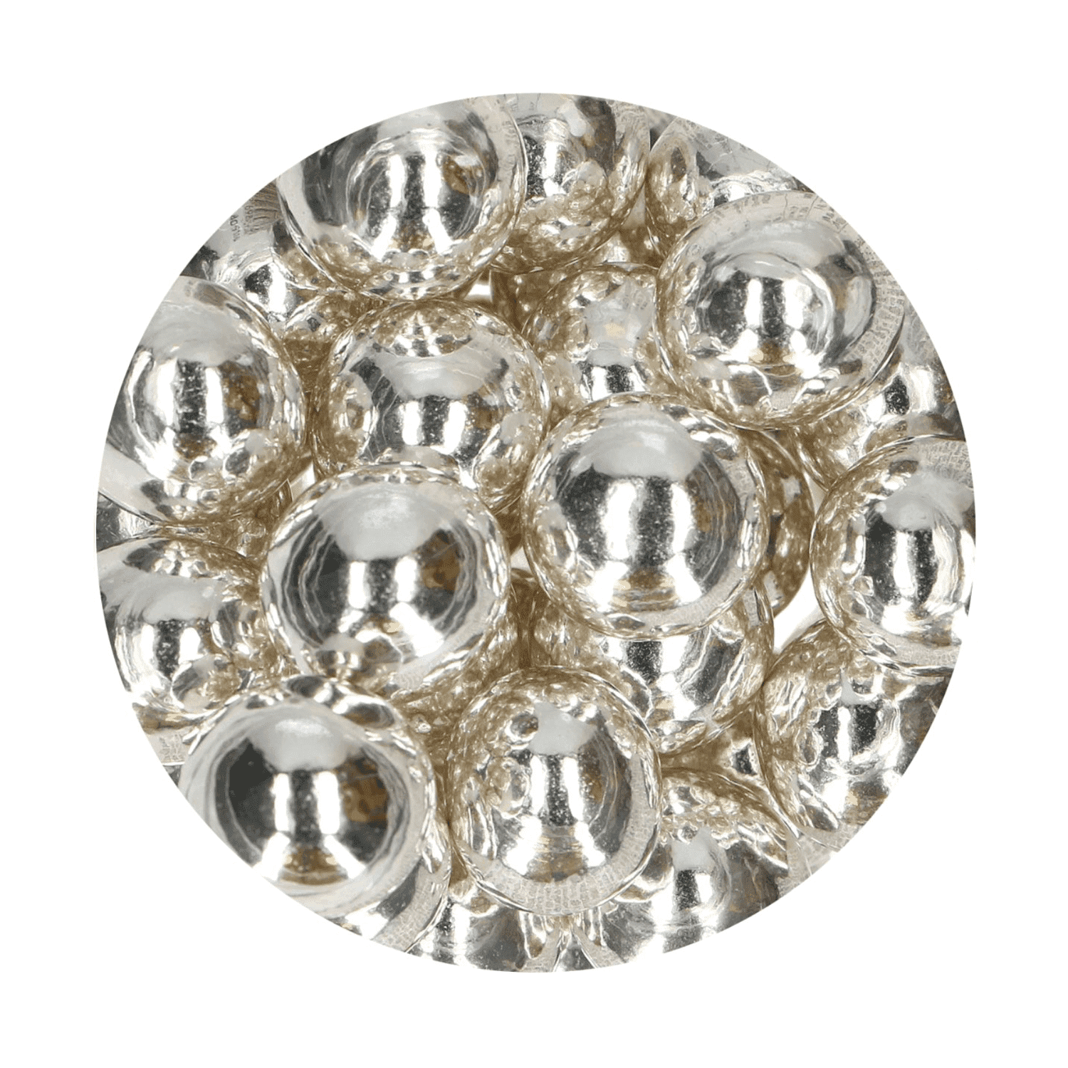 BOLAS CRUJIENTES DE CHOCOLATE FUNCAKES - METALLIC SILVER (130 G) - Imagen 2