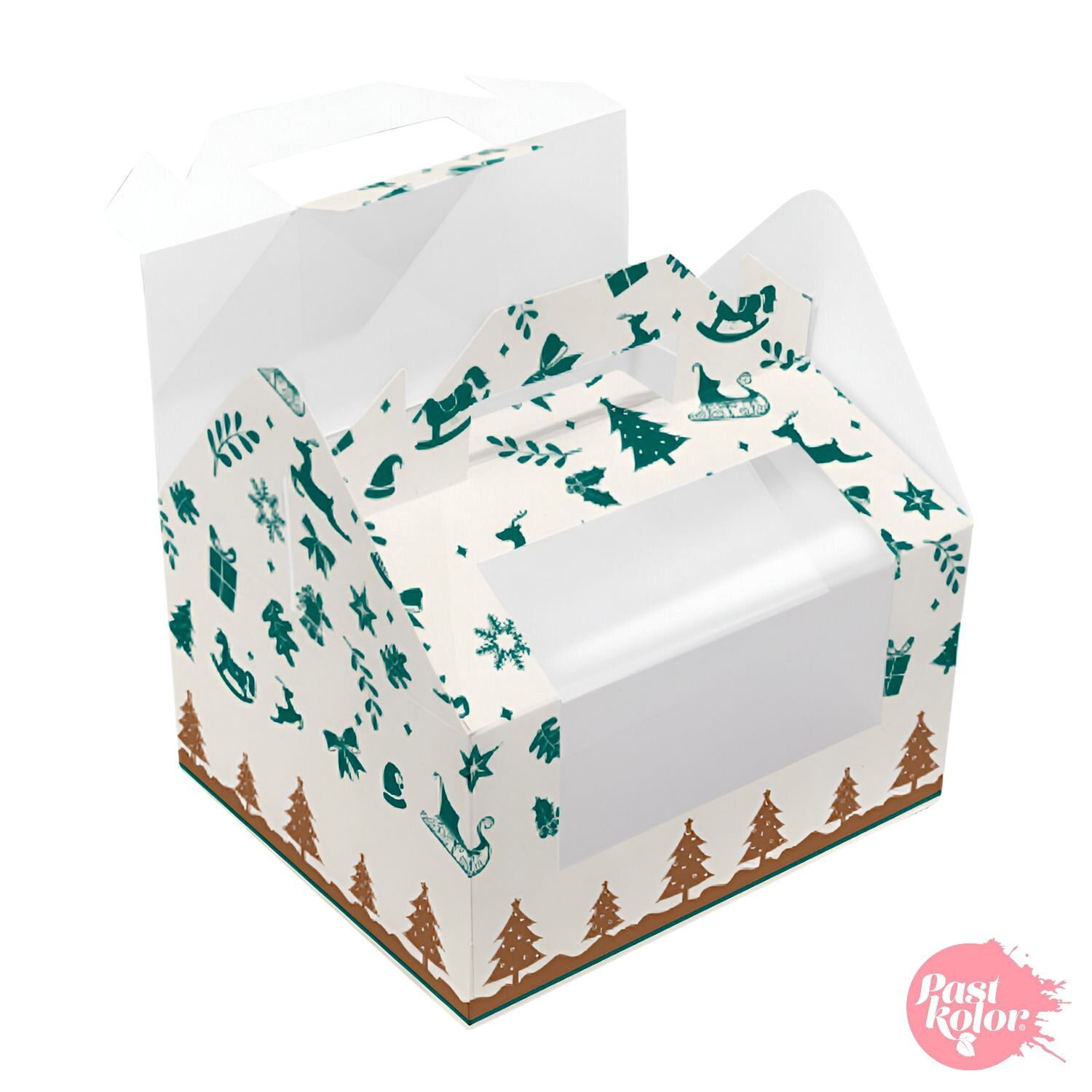 CAJA PICNIC CON ASA Y VENTANA - NAVIDAD - Imagen 2