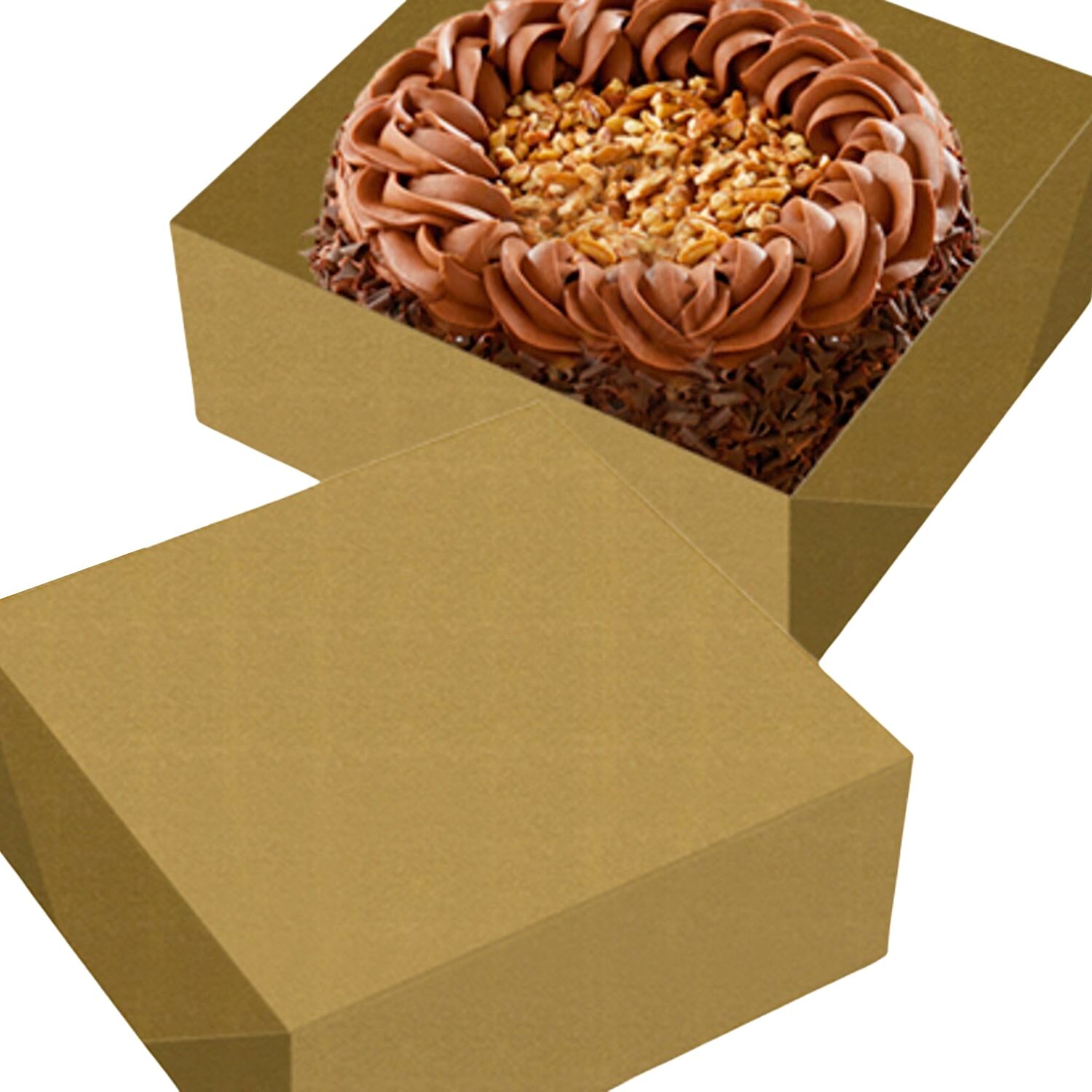 CAJA PARA TARTA KRAFT - 33 CM / 9,5 CM H - Imagen 2