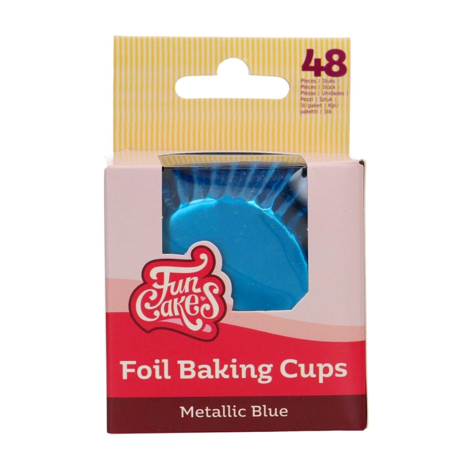 CAPSULAS CUPCAKES PAPEL ALUMINIO "FOIL" FUNCAKES - AZUL METALICO - Imagen 2