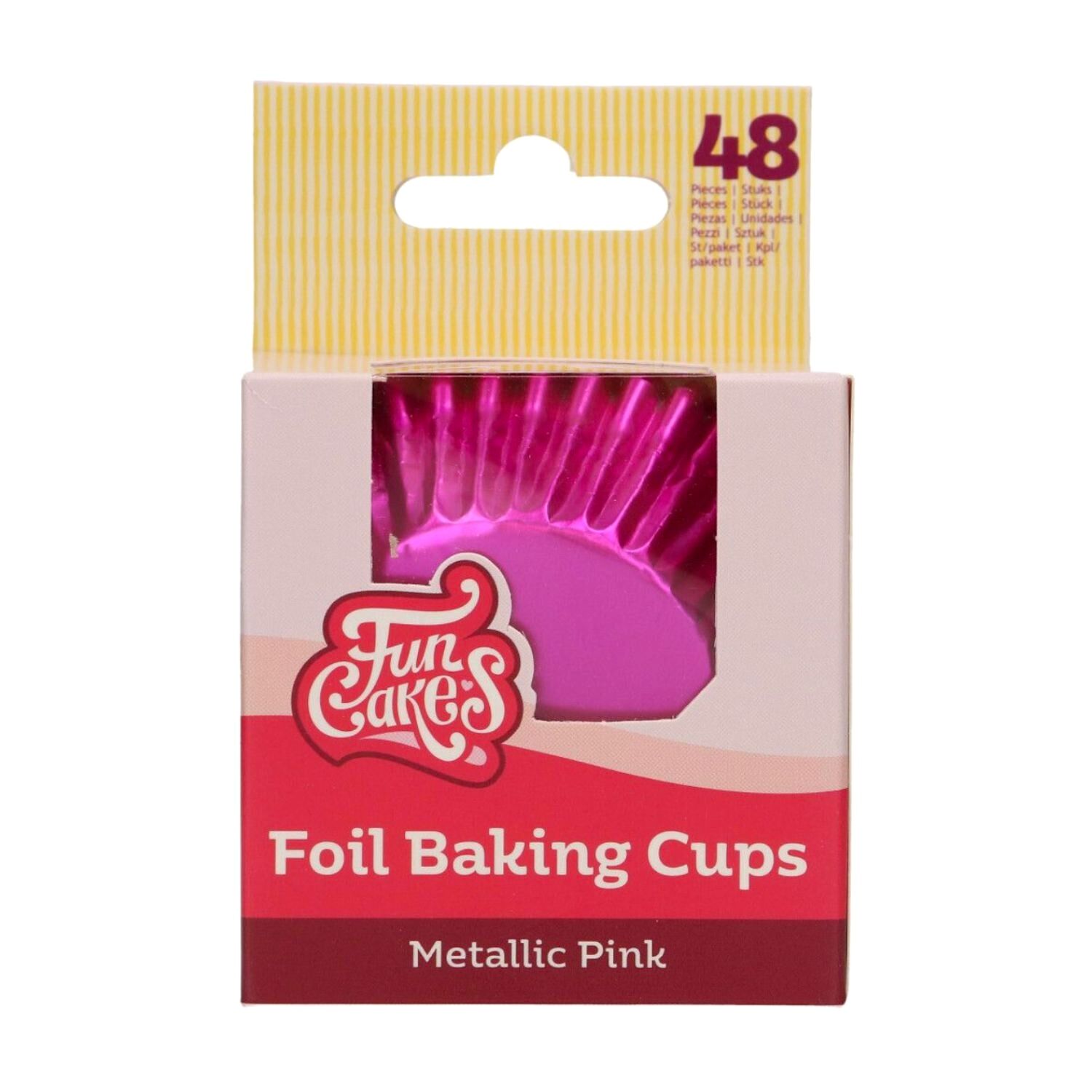 CAPSULAS CUPCAKES PAPEL ALUMINIO "FOIL" FUNCAKES - ROSA METALICO - Imagen 2