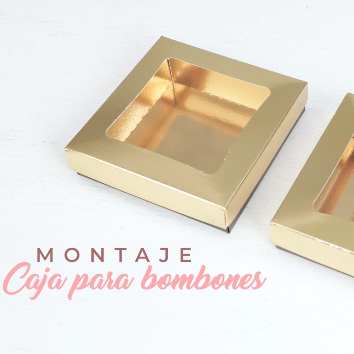 CAJA PARA BOMBONES DORADA Y MARRON - PEQUEÑA - Imagen 4