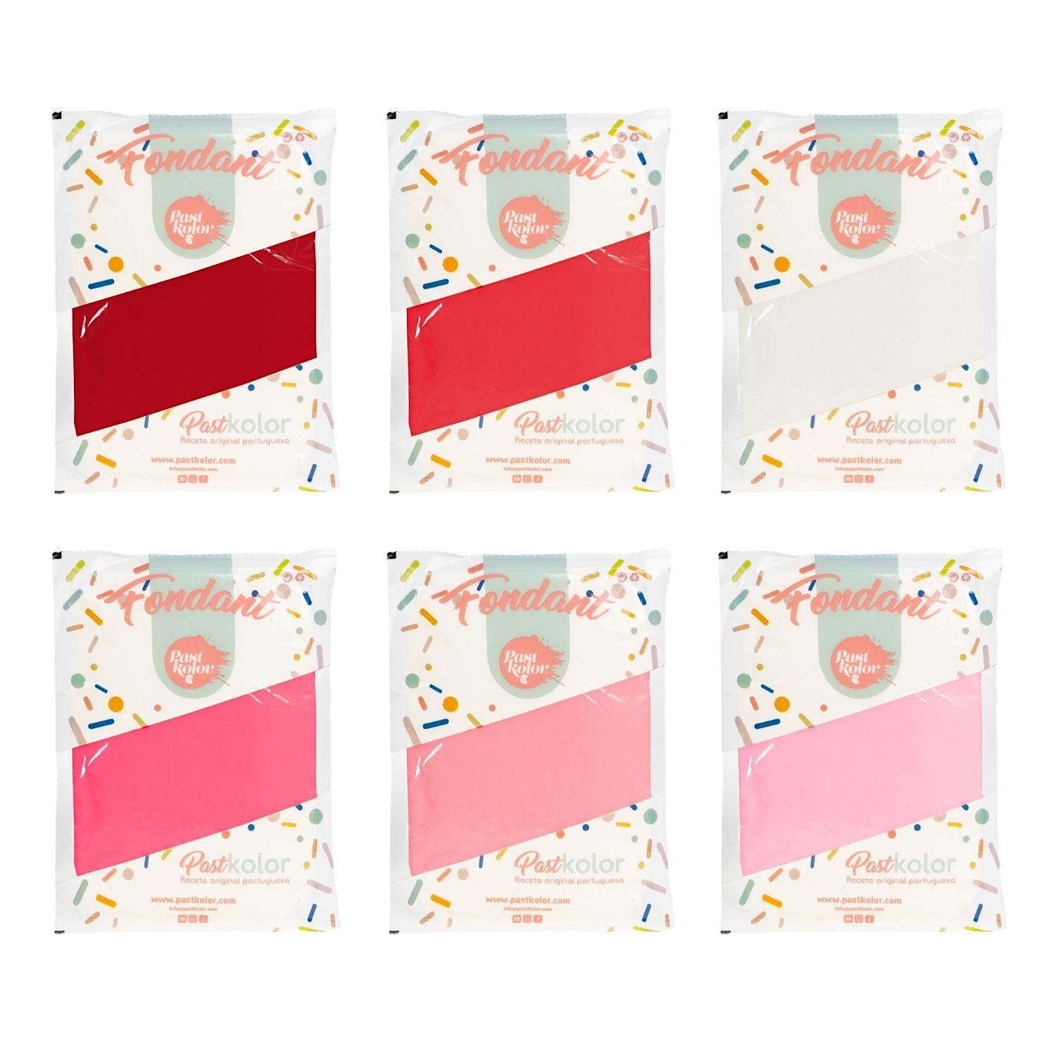 PACK FONDANT PASTKOLOR ESPECIAL SAN VALENTIN (1,5 KG)