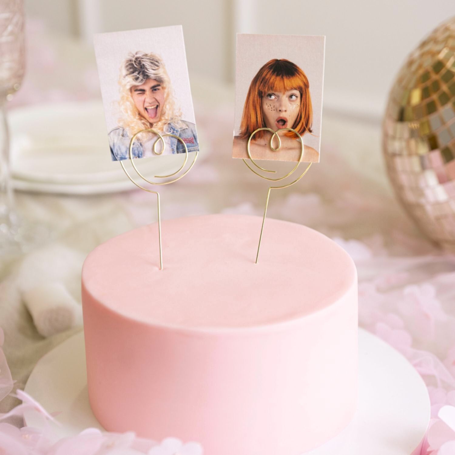 TOPPER CORAZON ABIERTO ORO - PARTYDECO (2 U) - Imagen 2